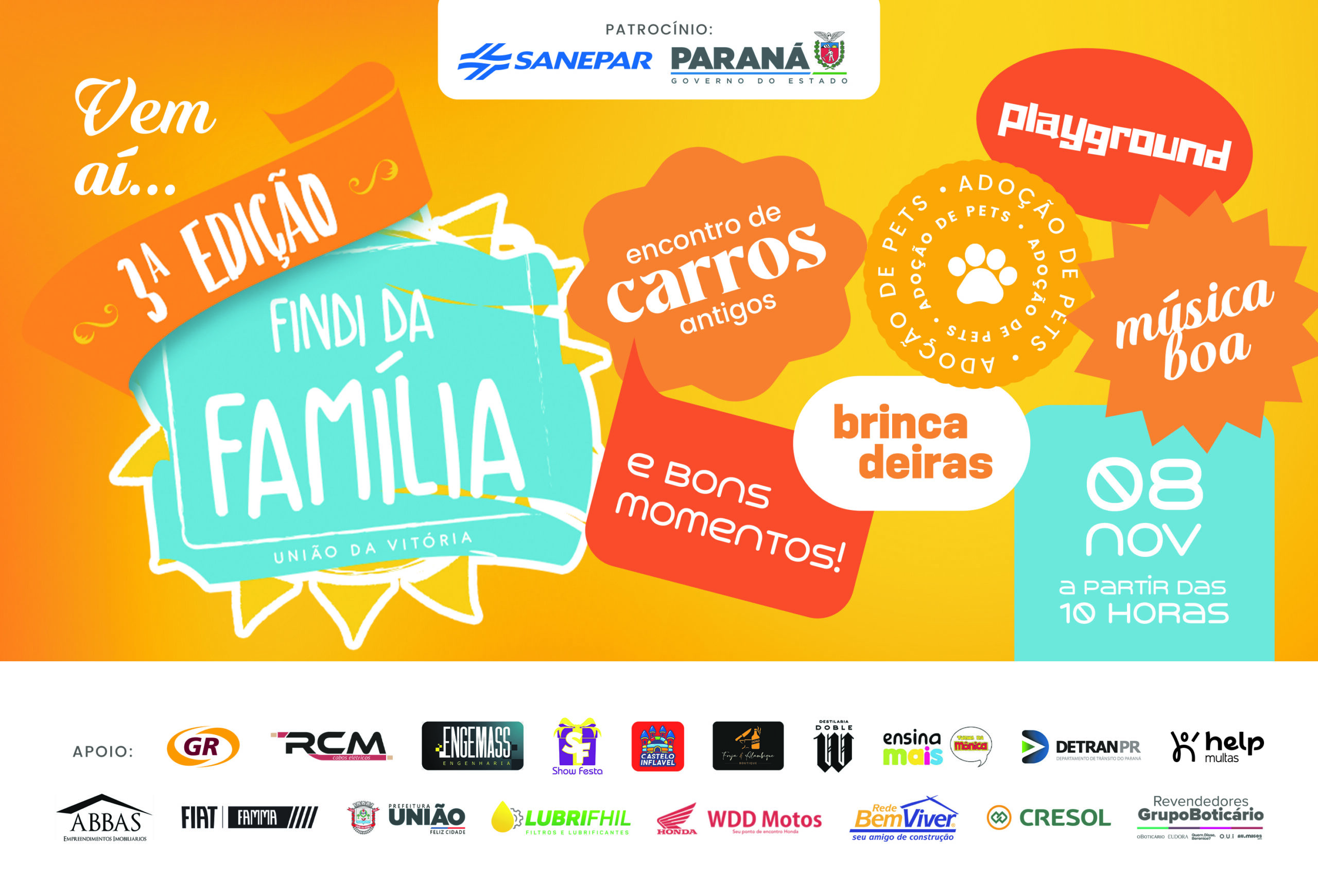 Vem aí mais um Findi da Família! Neste sábado, 08
